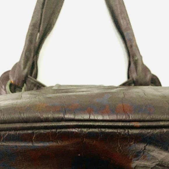 LAUREN MERKIN Stella Tote, Distressed Leather, Open Top Bag, Chocolate brown - Picture 7 of 8